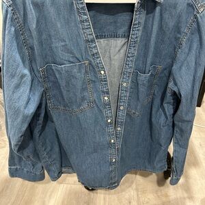 Zara Blue Denim Blouse